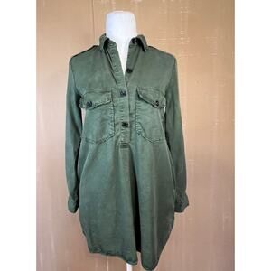 Zara Olive Green Shirt Dress